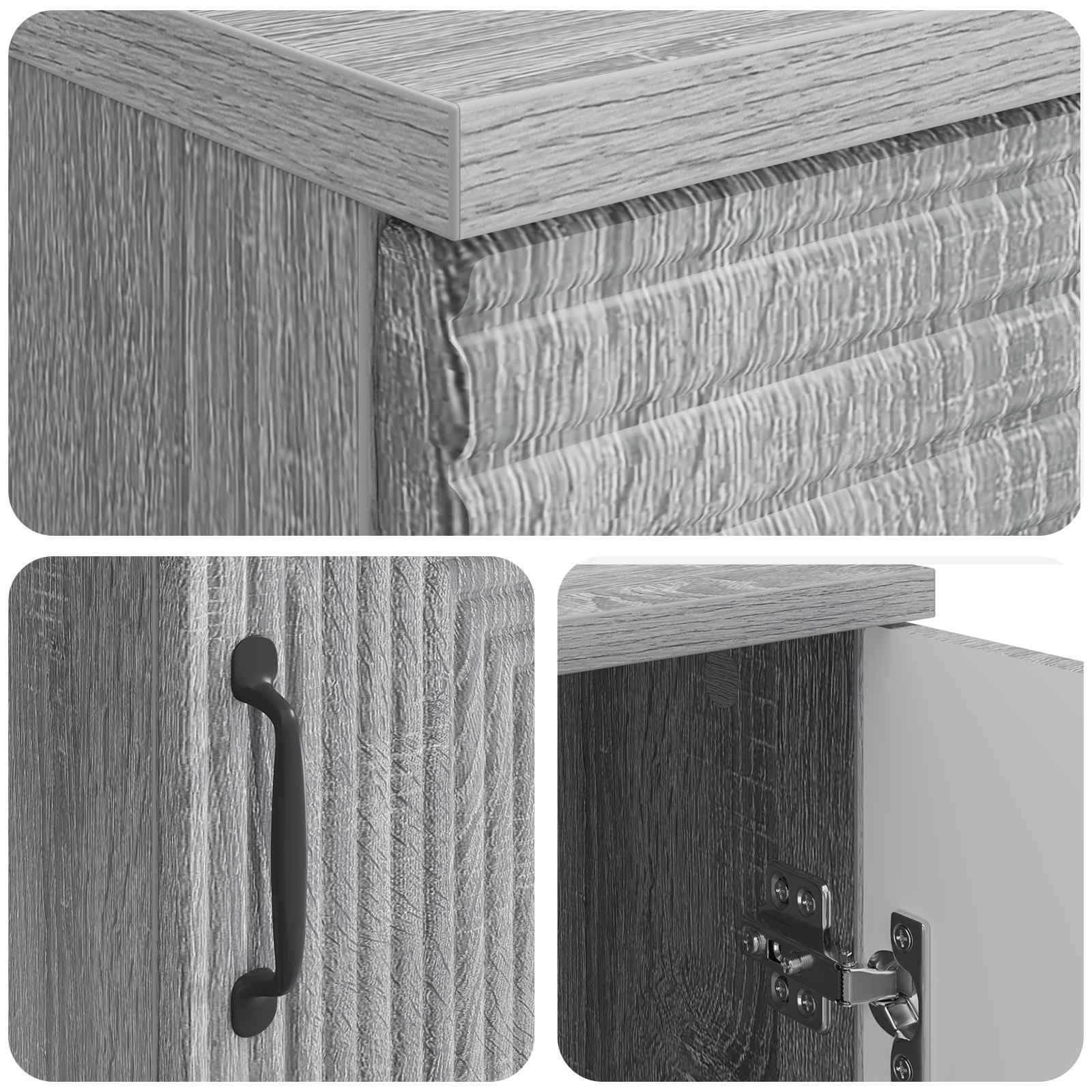 Bureau met plank Grijs sonoma 142,5 x 50 x 75 cm Bewerkt hout