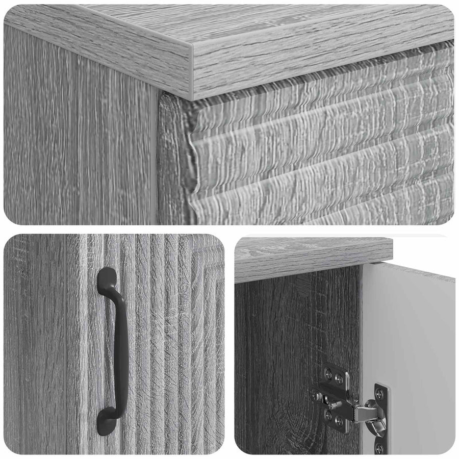 Bureau met plank Grijs sonoma 142,5 x 50 x 75 cm Bewerkt hout