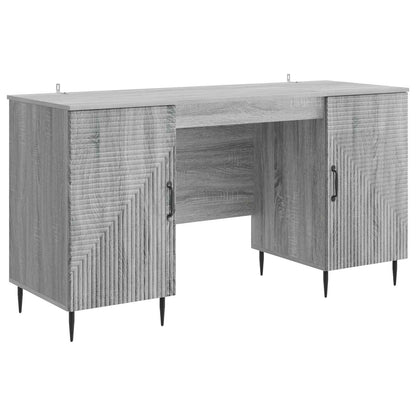 Bureau met plank Grijs sonoma 142,5 x 50 x 75 cm Bewerkt hout