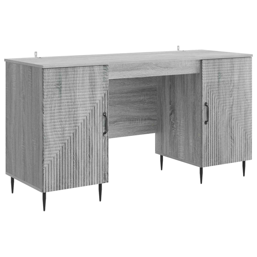 Bureau met plank Grijs sonoma 142,5 x 50 x 75 cm Bewerkt hout