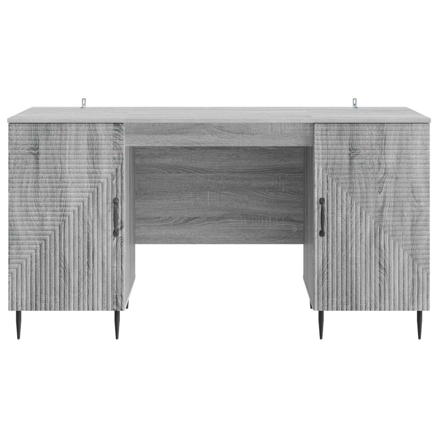 Bureau met plank Grijs sonoma 142,5 x 50 x 75 cm Bewerkt hout