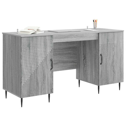Bureau met plank Grijs sonoma 142,5 x 50 x 75 cm Bewerkt hout