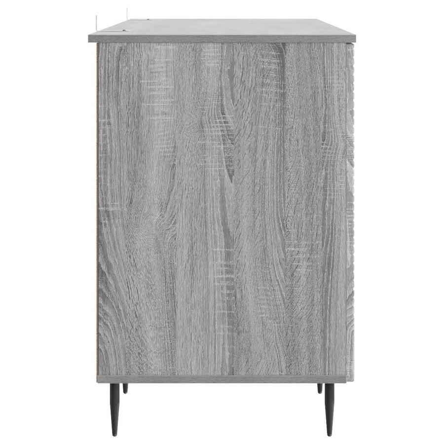 Bureau met plank Grijs sonoma 142,5 x 50 x 75 cm Bewerkt hout