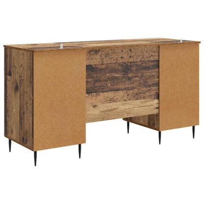 Bureau met plank Oud hout 142,5 x 50 x 75 cm Bewerkt hout