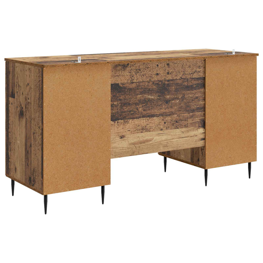 Bureau met plank Oud hout 142,5 x 50 x 75 cm Bewerkt hout