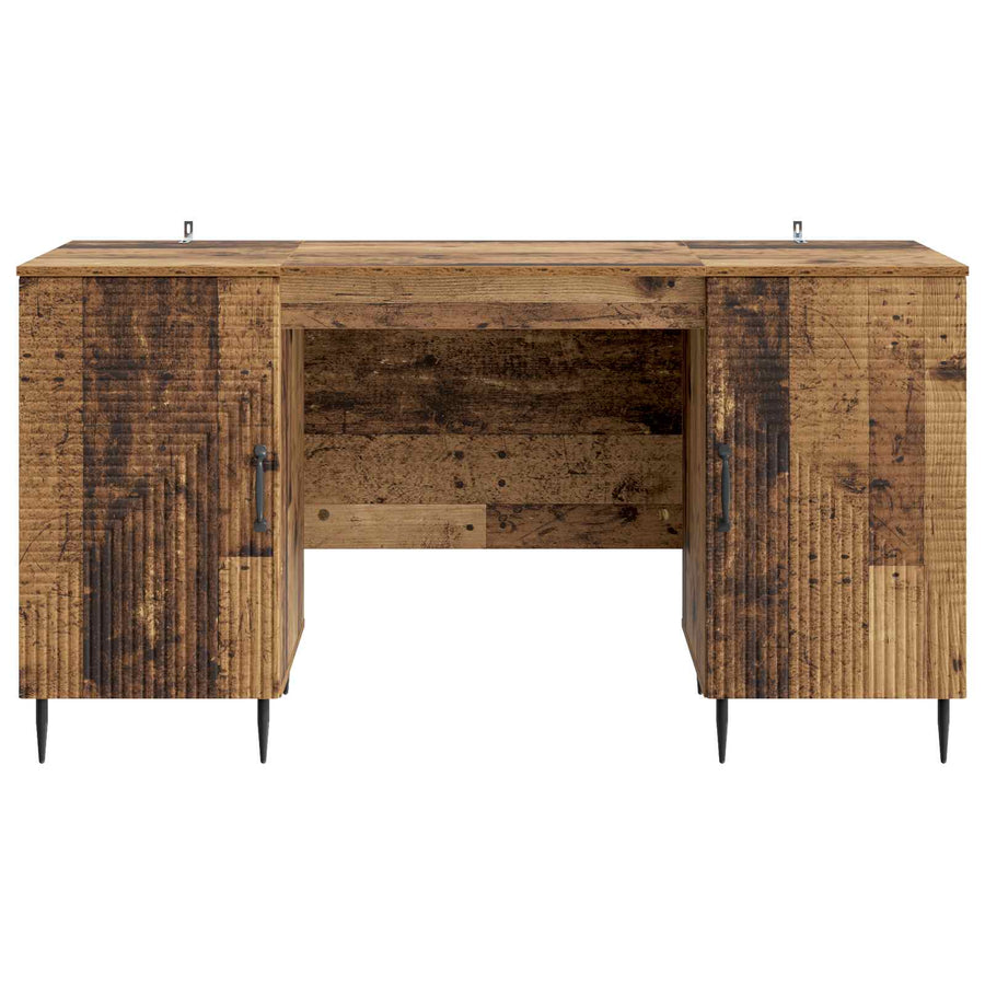 Bureau met plank Oud hout 142,5 x 50 x 75 cm Bewerkt hout