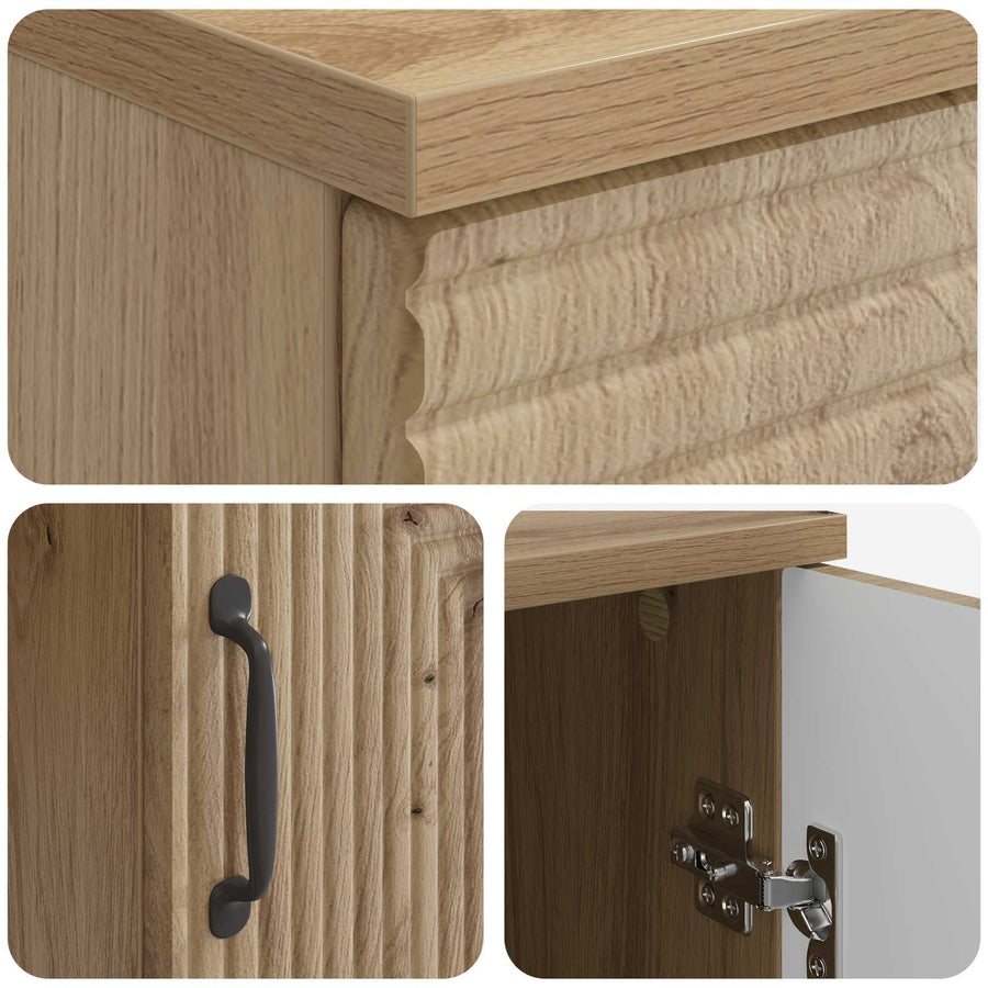 Bureau Artisanaal eiken 142,5 x 50 x 75 cm Bewerkt hout