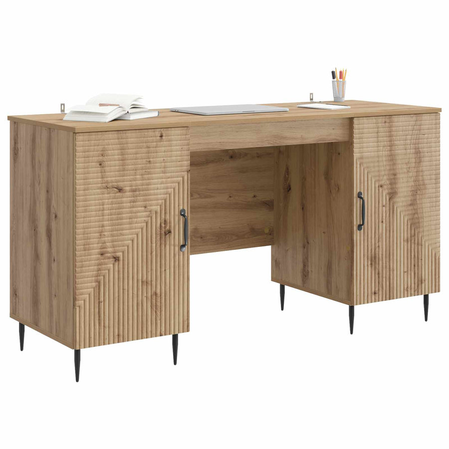 Bureau Artisanaal eiken 142,5 x 50 x 75 cm Bewerkt hout
