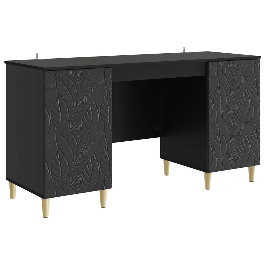 Bureau Zwart Bewerkt hout 142,5 x 50 x 75 cm