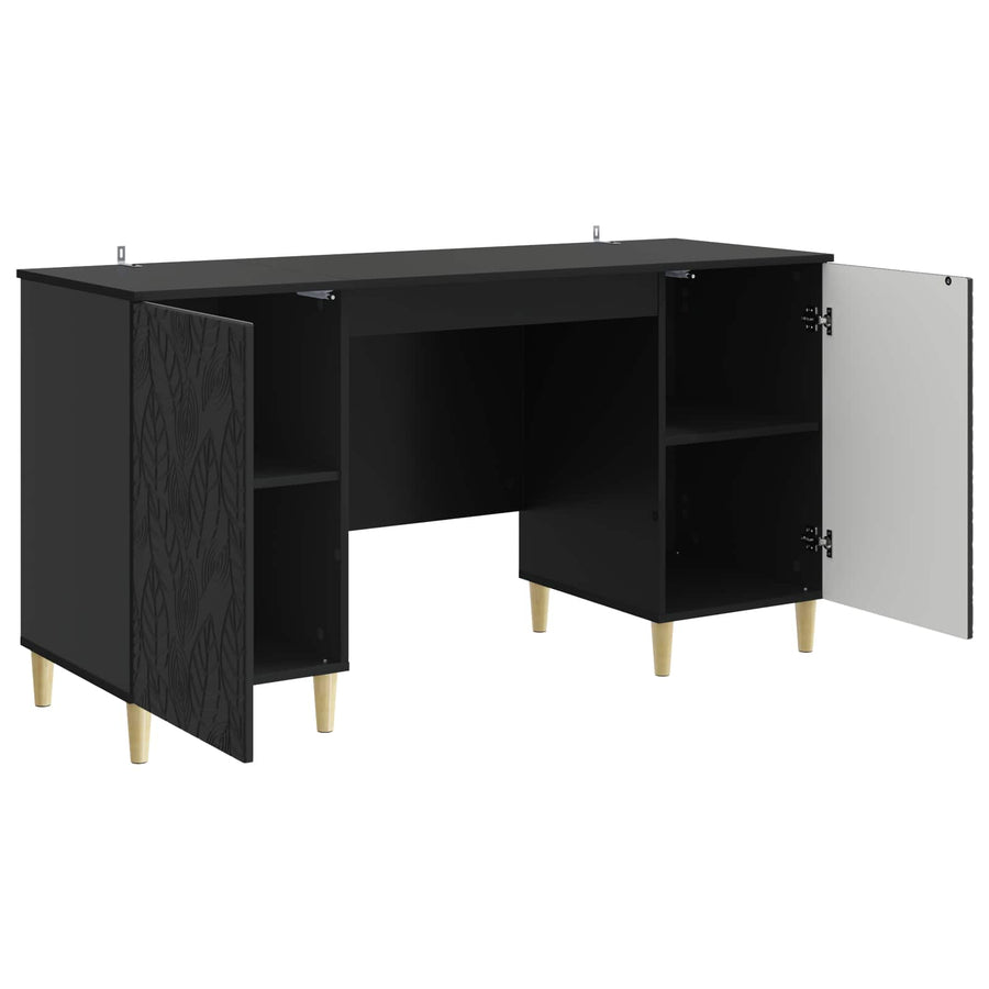Bureau Zwart Bewerkt hout 142,5 x 50 x 75 cm