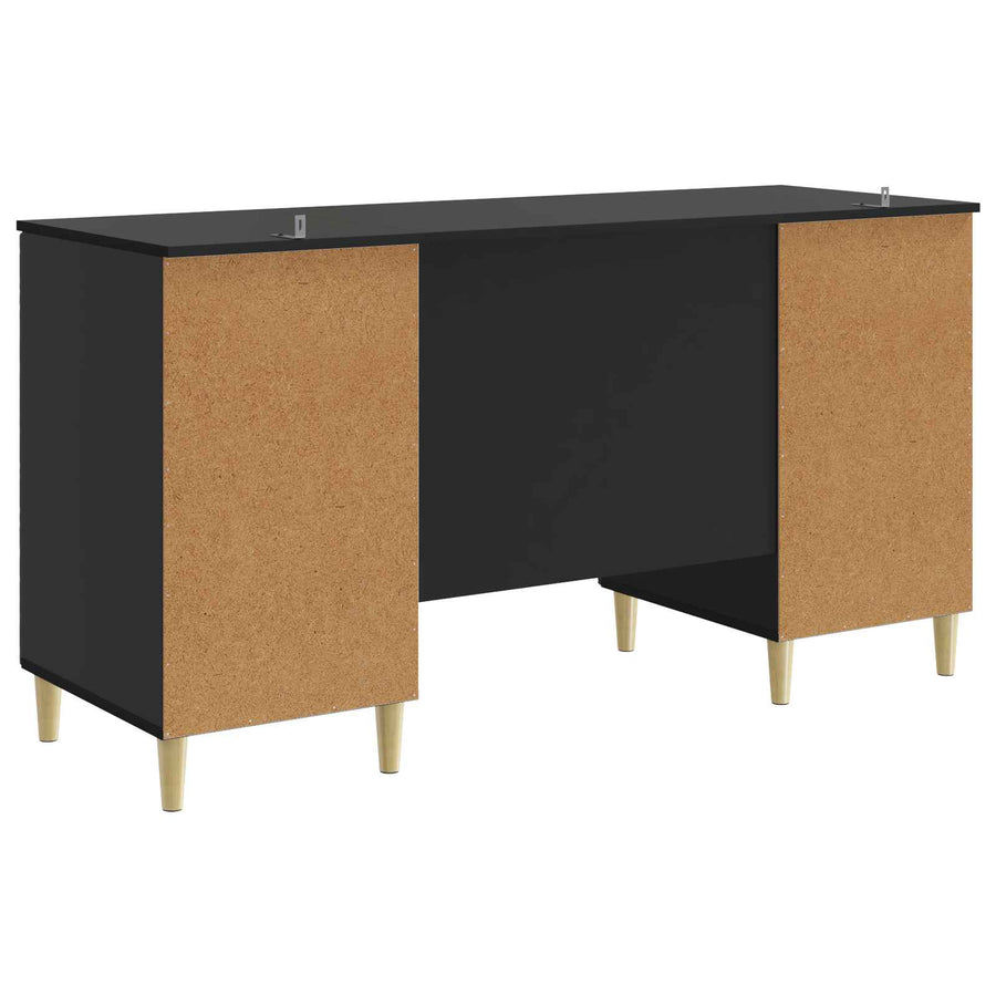 Bureau Zwart Bewerkt hout 142,5 x 50 x 75 cm