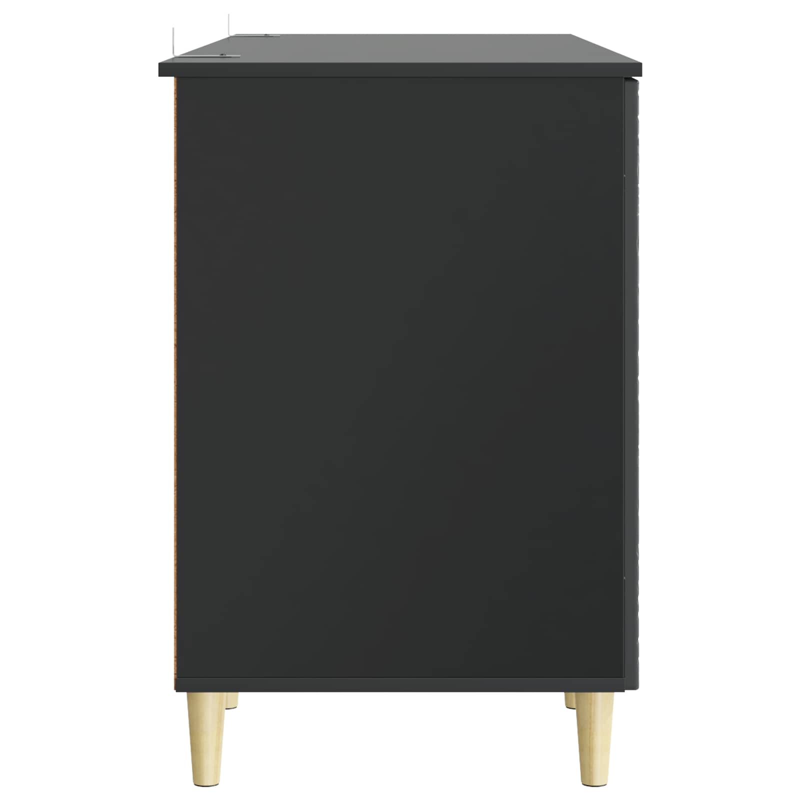 Bureau Zwart Bewerkt hout 142,5 x 50 x 75 cm