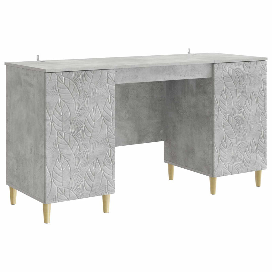 Bureau Betongrijs Bewerkt hout 142,5 x 50 x 75 cm