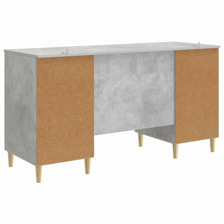 Bureau Betongrijs Bewerkt hout 142,5 x 50 x 75 cm