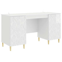 Bureau Hoogglans Wit Bewerkt hout 142,5 x 50 x 75 cm