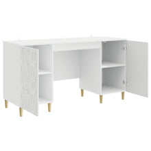 Bureau Hoogglans Wit Bewerkt hout 142,5 x 50 x 75 cm