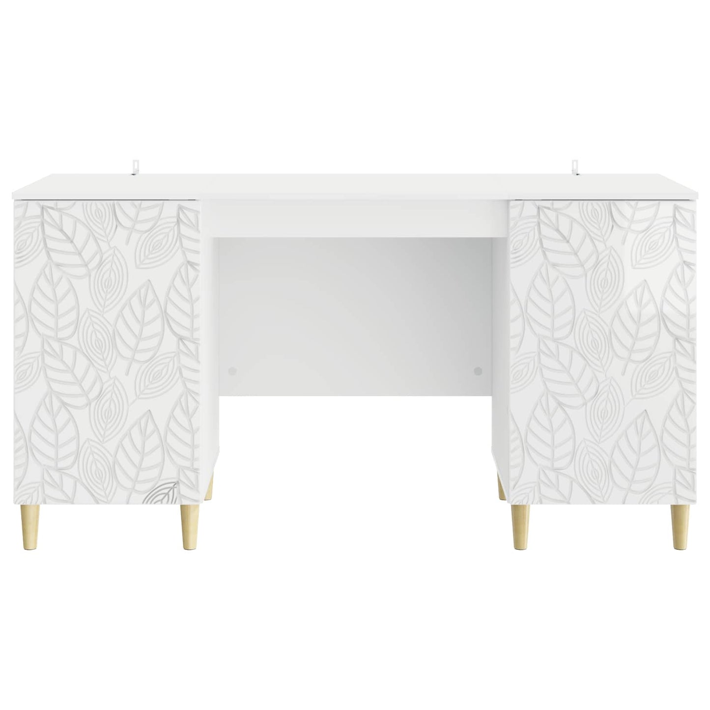 Bureau Hoogglans Wit Bewerkt hout 142,5 x 50 x 75 cm