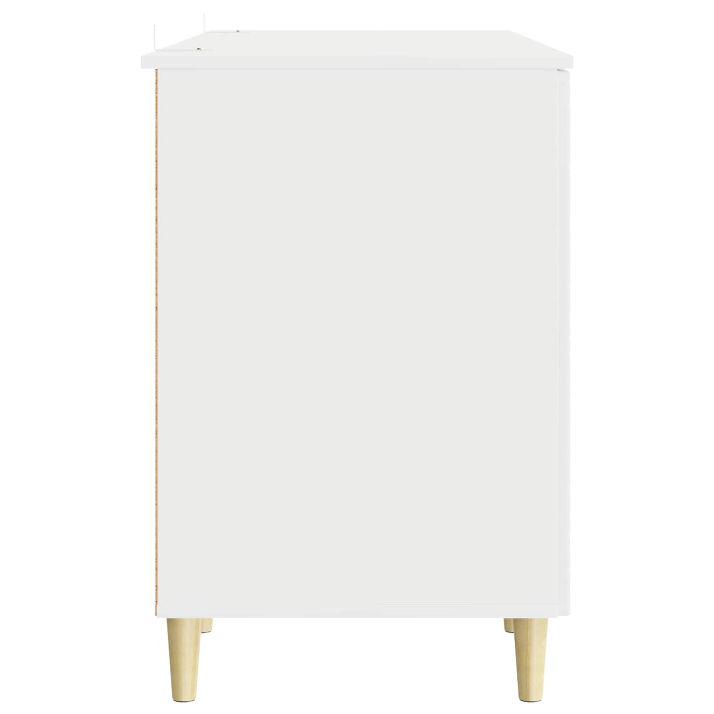 Bureau Hoogglans Wit Bewerkt hout 142,5 x 50 x 75 cm