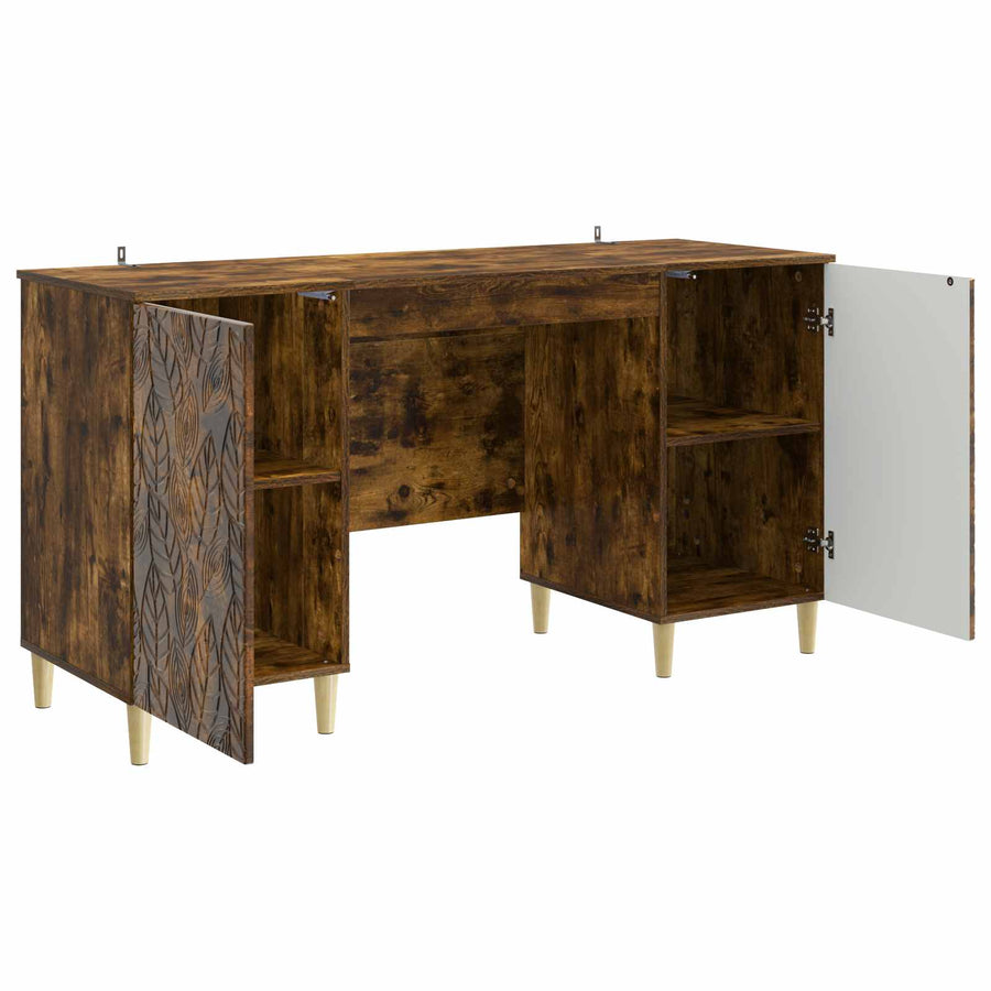 Bureau Gerookt eiken Bewerkt hout 142,5 x 50 x 75 cm