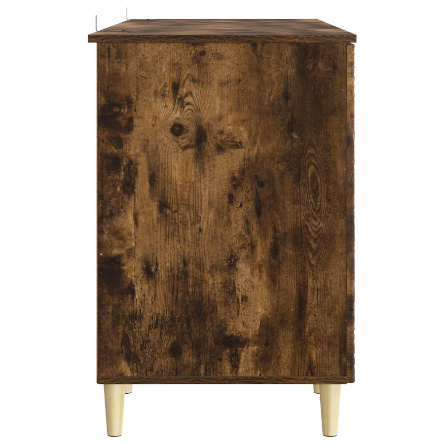 Bureau Gerookt eiken Bewerkt hout 142,5 x 50 x 75 cm