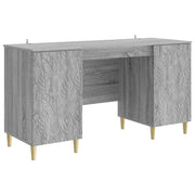 Bureau 142.5x50x75 cm grijs sonoma bewerkt hout