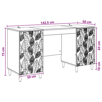 Bureau Grijs Sonoma Bewerkt hout 142,5 x 50 x 75 cm