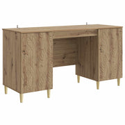 Bureau bewerkt hout 142,5x50x75 cm artisanaal eiken