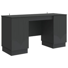 Bureau met plank Zwart 142,5 x 50 x 75 cm Bewerkt hout