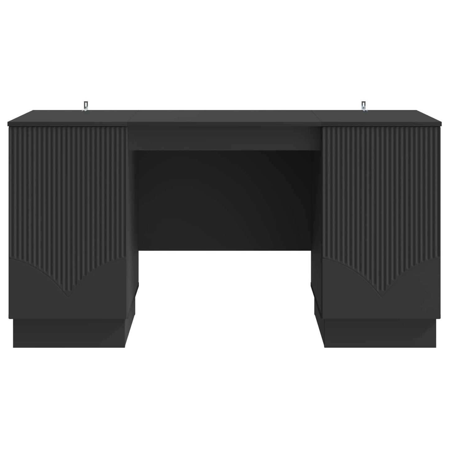 Bureau met plank Zwart 142,5 x 50 x 75 cm Bewerkt hout