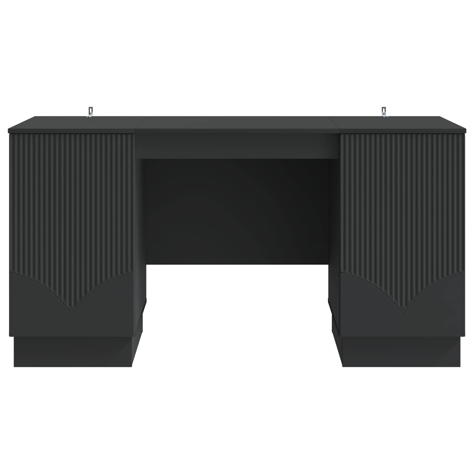 Bureau met plank Zwart 142,5 x 50 x 75 cm Bewerkt hout