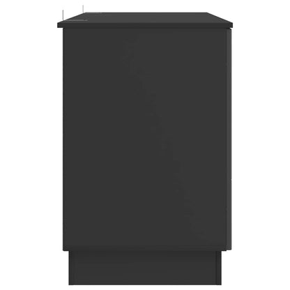 Bureau met plank Zwart 142,5 x 50 x 75 cm Bewerkt hout
