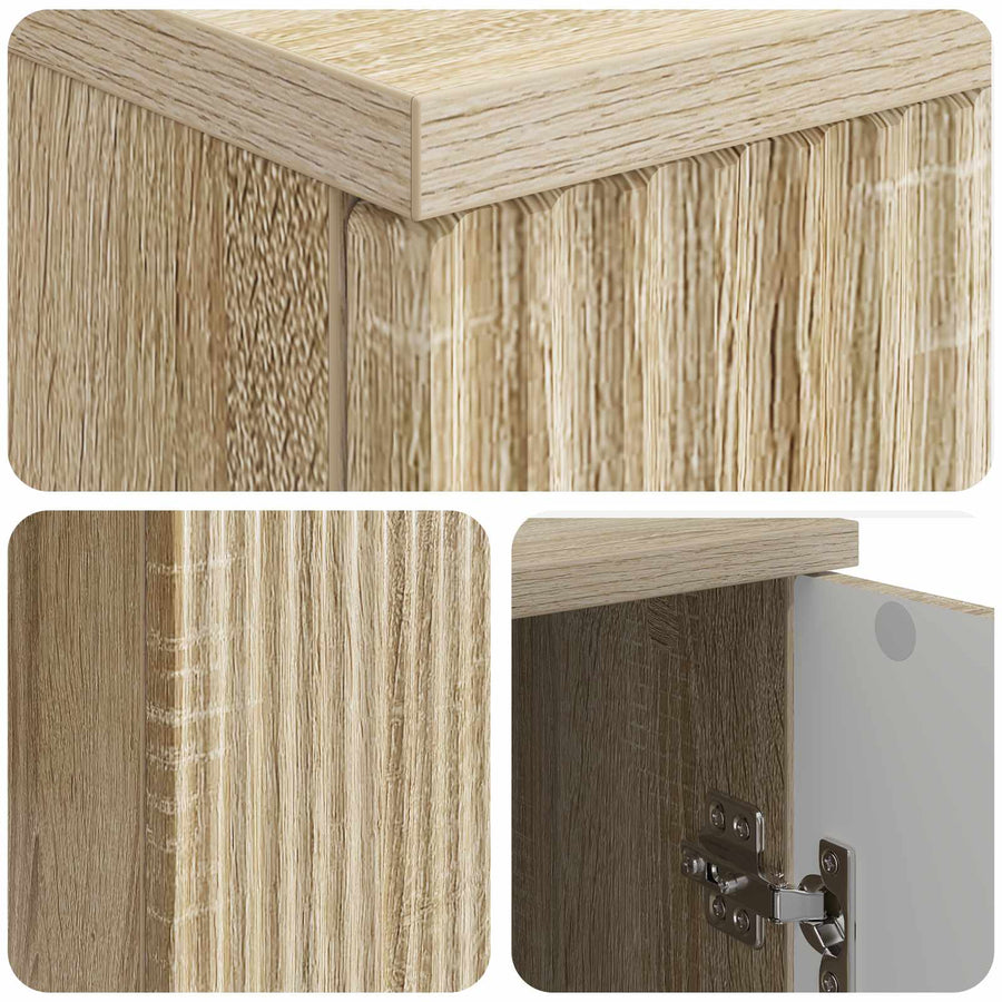 Bureau met plank Sonoma Eiken 142,5 x 50 x 75 cm Bewerkt hout