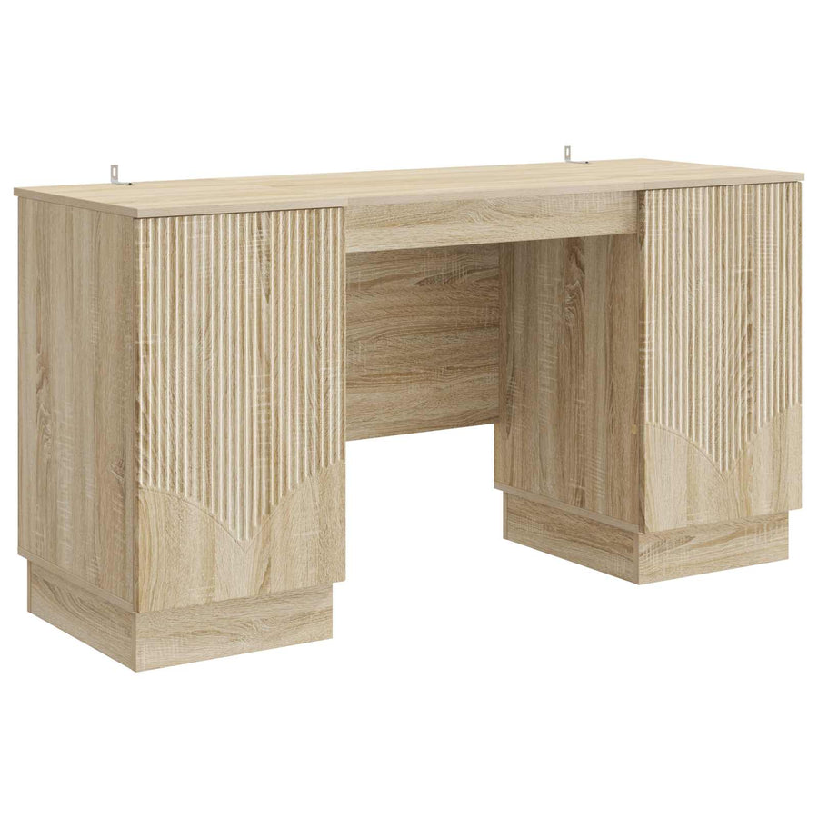 Bureau met plank Sonoma Eiken 142,5 x 50 x 75 cm Bewerkt hout