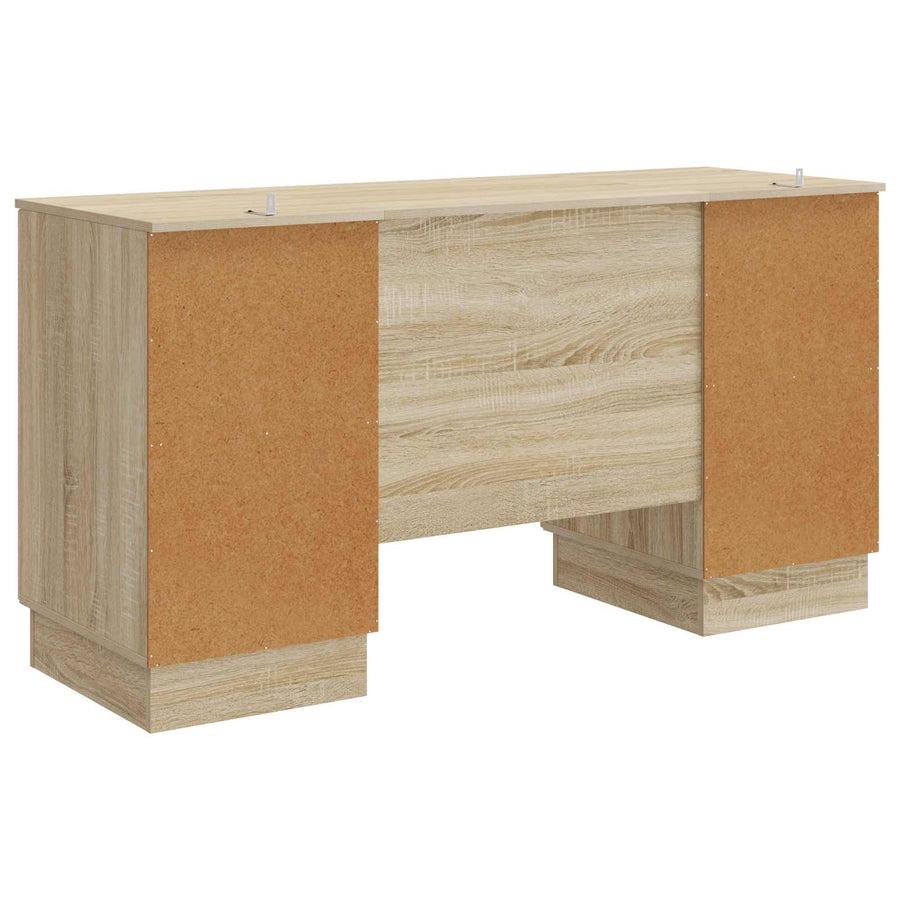 Bureau met plank Sonoma Eiken 142,5 x 50 x 75 cm Bewerkt hout