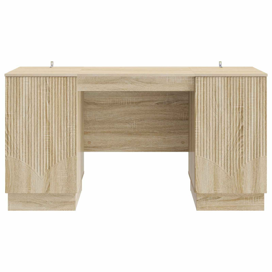 Bureau met plank Sonoma Eiken 142,5 x 50 x 75 cm Bewerkt hout