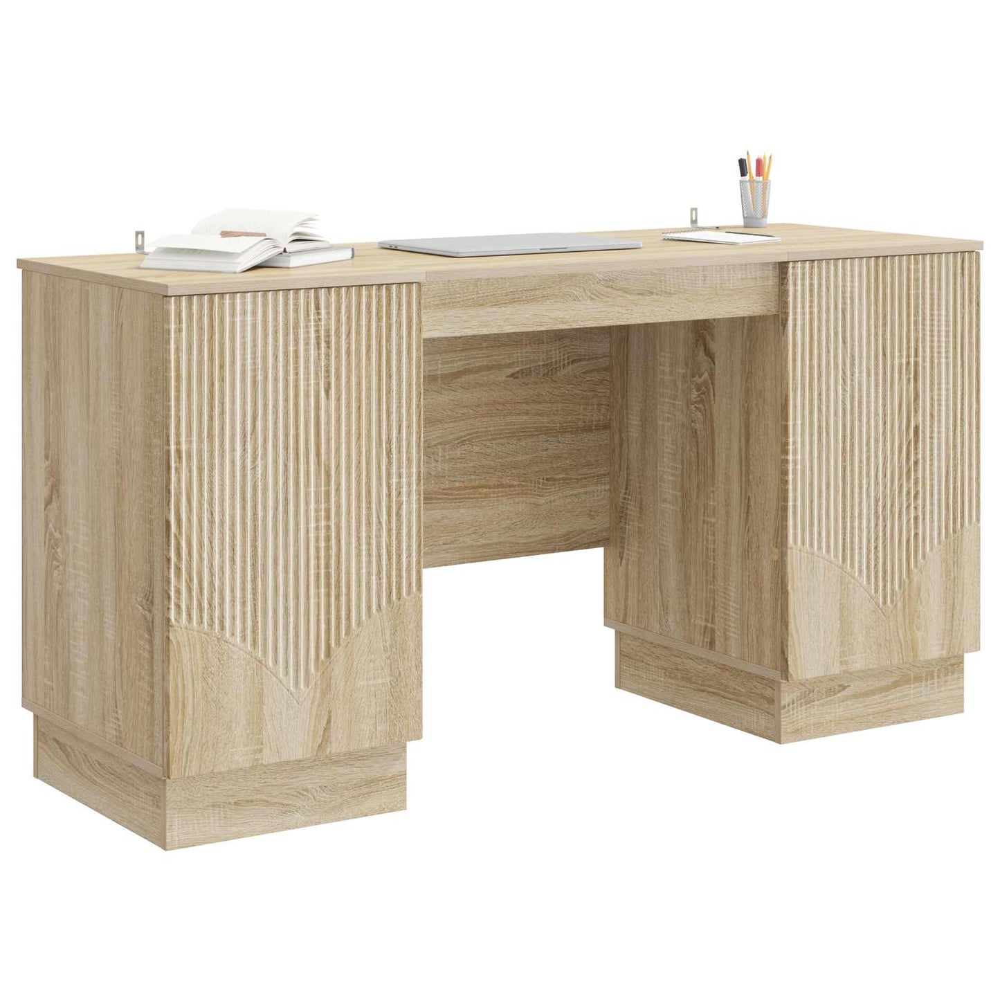 Bureau met plank Sonoma Eiken 142,5 x 50 x 75 cm Bewerkt hout