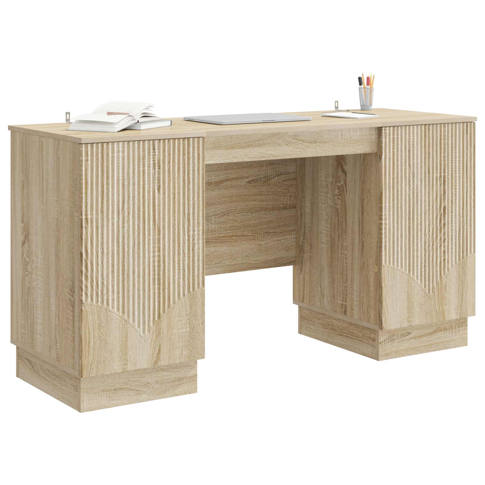 Bureau met plank Sonoma Eiken 142,5 x 50 x 75 cm Bewerkt hout