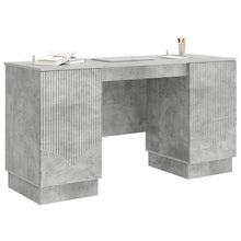Bureau met plank Betongrijs 142,5 x 50 x 75 cm Bewerkt hout