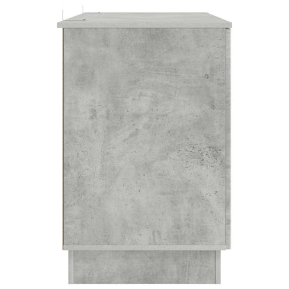 Bureau met plank Betongrijs 142,5 x 50 x 75 cm Bewerkt hout