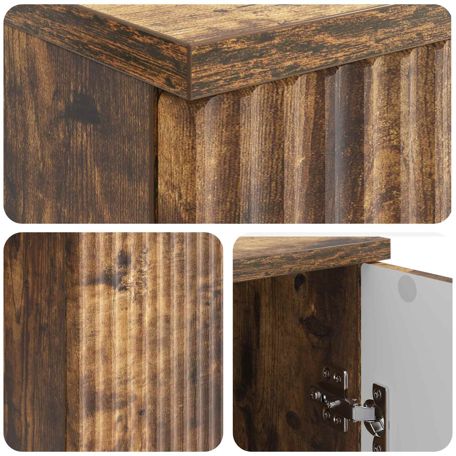 Bureau met plank Gerookt eiken 142,5 x 50 x 75 cm Bewerkt hout