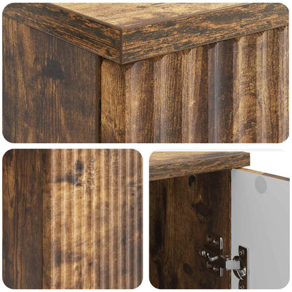 Bureau met plank Gerookt eiken 142,5 x 50 x 75 cm Bewerkt hout