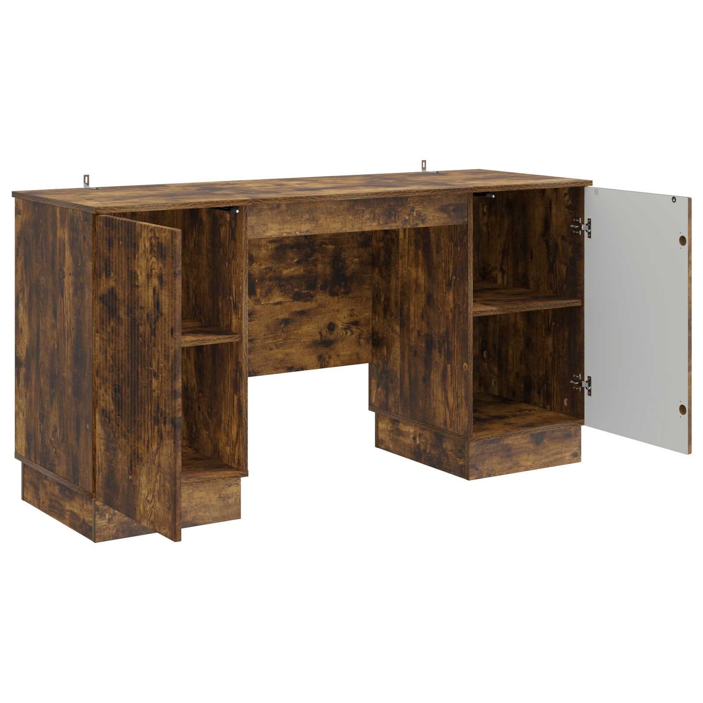 Bureau met plank Gerookt eiken 142,5 x 50 x 75 cm Bewerkt hout