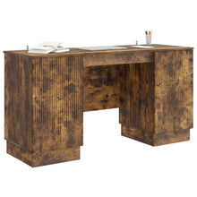 Bureau met plank Gerookt eiken 142,5 x 50 x 75 cm Bewerkt hout
