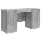 Bureau met plank 142,5x50x75 cm grijs sonoma bewerkt hout