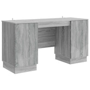 Desk with shelf Grey Sonoma 142.5 x 50 x 75 cm Engineered wood