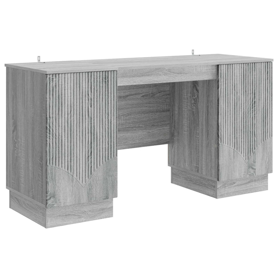 Bureau met plank Grijs sonoma 142,5 x 50 x 75 cm Bewerkt hout