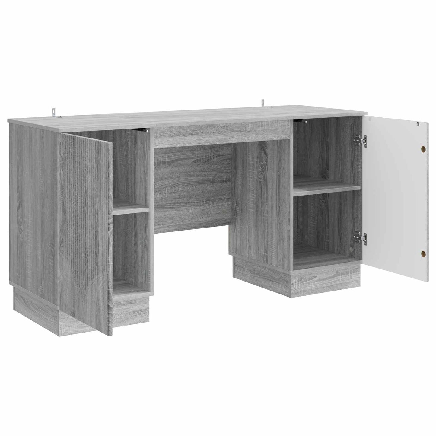 Bureau met plank Grijs sonoma 142,5 x 50 x 75 cm Bewerkt hout