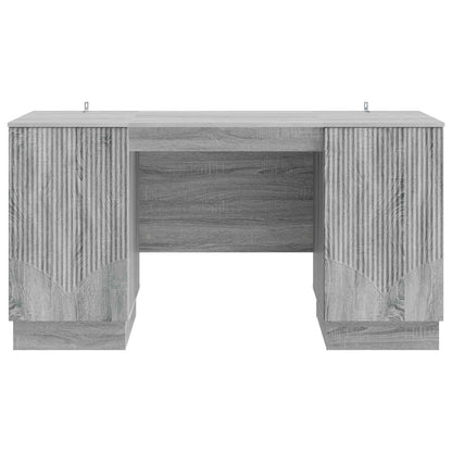 Bureau met plank Grijs sonoma 142,5 x 50 x 75 cm Bewerkt hout