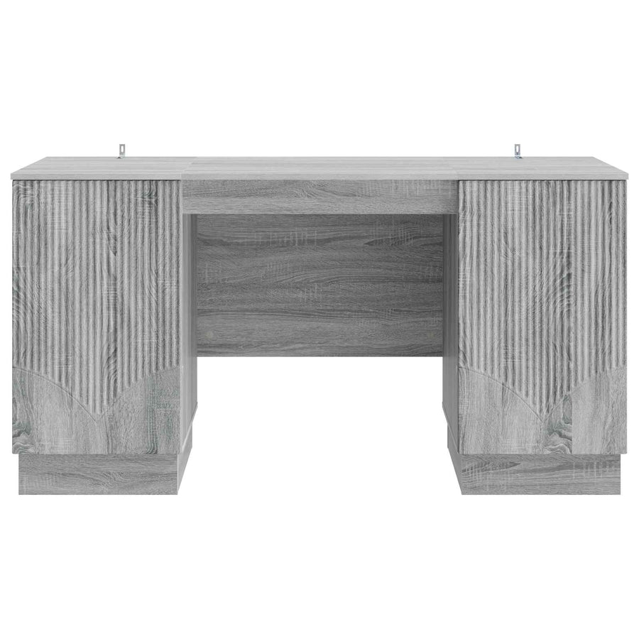 Bureau met plank Grijs sonoma 142,5 x 50 x 75 cm Bewerkt hout
