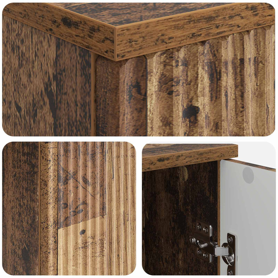 Bureau met plank Oud hout 142,5 x 50 x 75 cm Bewerkt hout